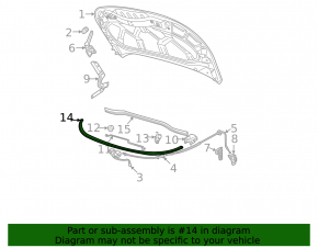 Volkswagen ID.4 21-23 bonnet seal on bumper