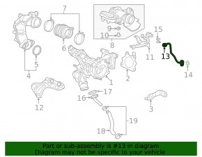 Oil pipe turbo Honda Accord 18-22 1.5T