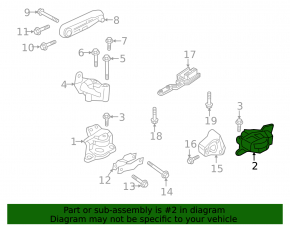 Left engine mount for Volvo XC60 22-25