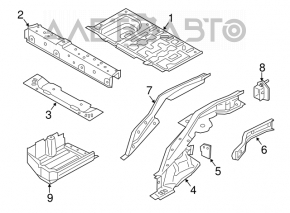Trunk trough Mini Cooper F56 3d 14-24