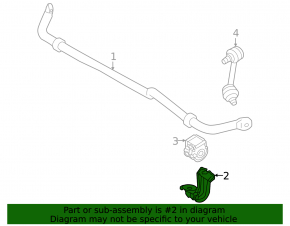 Right rear stabilizer bar mounting bracket for Mitsubishi Outlander 22-25