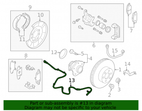 Rear right ABS sensor for Nissan Murano 15-24