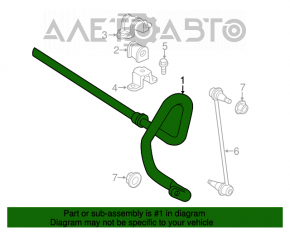 Front stabilizer bar for Lexus RX350 10-15 AWD