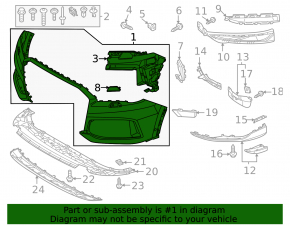 Bare front bumper for Audi Q7 20-24 without Park Assist and headlight washers