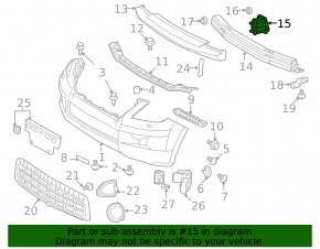 Left front bumper reinforcement fang for Lexus LX570 08-21