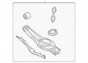Lower control arm under the rear right spring, Hyundai Tucson 22-25 AWD