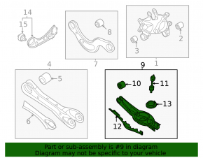 Lower control arm under the rear right spring, Hyundai Tucson 22-25 AWD