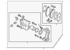 Front left caliper assembly for Kia Sportage 17-22 2.4