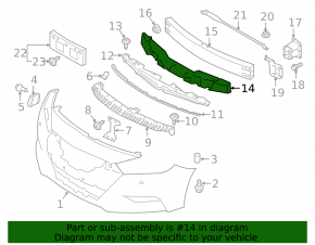 Front Bumper Absorber Nissan Maxima A36 16-18 prerest