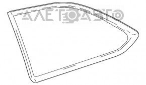 Window blind glass rear left Toyota Highlander 14-19