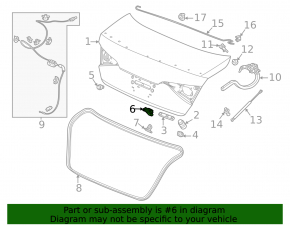 Trunk lid lock Honda Civic XI FE/FL 22- 4d