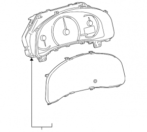 Instrument cluster Lexus CT200h 11-13 69k