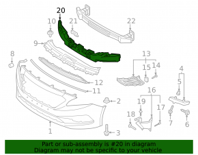 Hyundai Sonata 16-17 Hybrid Front Bumper Absorber