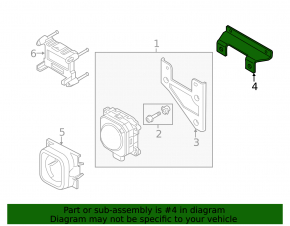 Audi A3 8V 15-20mm Cruise Radar Bracket for Amplifier, Metal