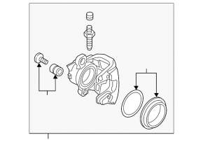 Front left caliper Audi A4 B9 17-25