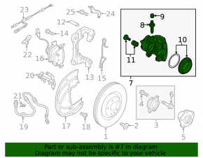 Front left caliper Audi A4 B9 17-25
