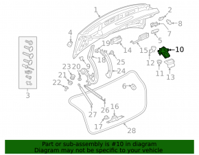 Audi A4 B9 17-25 Trunk Lid Lock