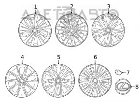 Wheel nut Lexus LS500 18-21