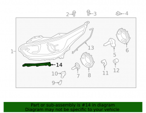 Front right headlight bracket Kia Forte 19-21