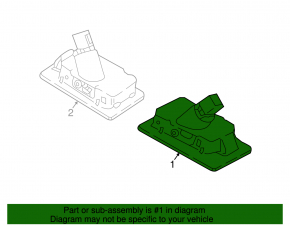 Trunk lid number plate light right Hyundai Elantra AD 17-18 prerest