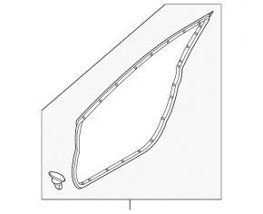 Front left door seal Mazda 3 19- 4d