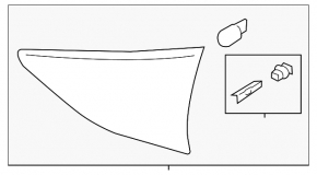 Inner taillight trunk lid left Ford Escape MK3 13-16 prerest