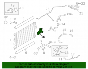 Lower Coolant Hose for Ford Escape MK3 13-16 2.0T