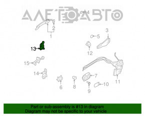 Upper rear right door hinge Mazda CX-7 06-09