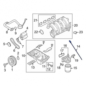 Oil dipstick Ford Mustang mk6 15- 2.3T