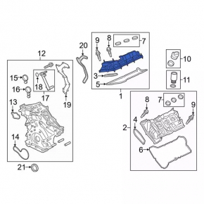 Right valve cover for Lincoln Continental 17-20 2.7, 3.0