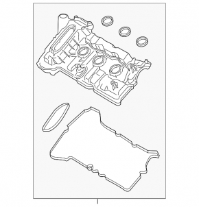 Right valve cover for Lincoln Continental 17-20 2.7, 3.0