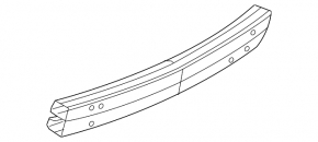 Nissan Versa Note 13-19 Rear Bumper Reinforcement Rusty