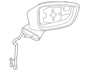 Right side mirror Mazda CX-5 13-16 BSM, heated