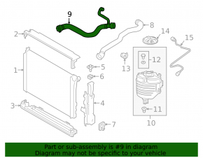 Cooling pipe right BMW 3 G20 19- 2.0T