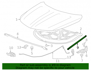 Chevrolet Impala 14-20 Hood Strut