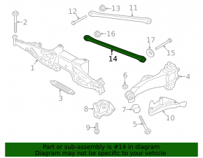 Lower rear left transverse control arm Mini Cooper F56 3d 14-