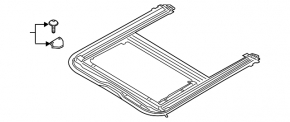 Hatch mechanism frame Audi A6 C7 12-18