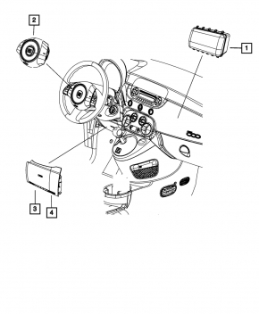 Airbag passenger in the dashboard Fiat 500 12-15