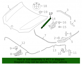 Hood shock absorber left BMW X7 G07 19-