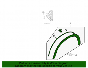 Mitsubishi Outlander Sport ASX 2020 front left fender arch trim