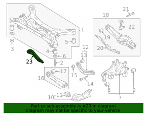 Rear subframe burdock right Hyundai Sonata 20-23