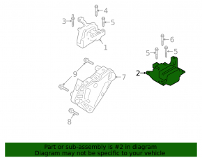 Left engine mount for Audi Q3 83A 19-25 2.0T