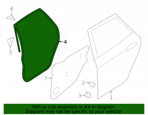 Door seal rear left Subaru Forester 14-18 SJ