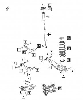 Chrysler 200 15-16 rear right axle