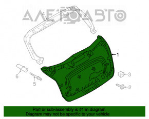 Lower tailgate trim Fiat 500X 16-22
