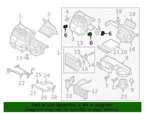 Actuator motor for the heater ventilation drive of the Mitsubishi Outlander 17-22