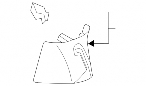 Left rear pillar trim behind the window, VW Touareg 11-14, gray