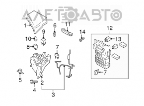 Subaru Outback 10-12 3.6" Underhood Fuse Box Without Wiring