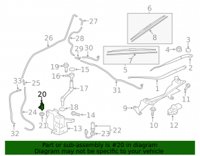 Washer motor Mitsubishi Eclipse Cross 18-24