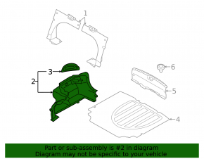 Left arch trim Hyundai Elantra UD 11-16